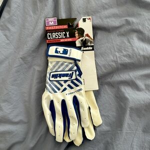 Women’s Franklin softball batting gloves blue and white, medium